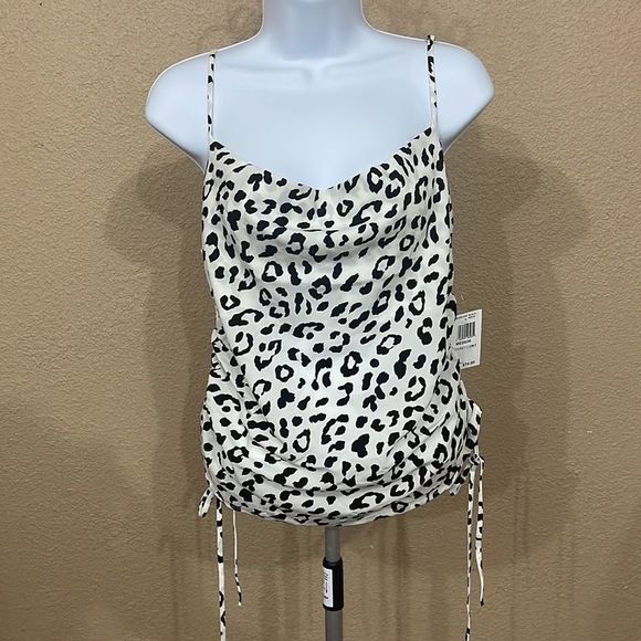 4SI3NNA Tops - 4si3nna | Drawstring Detail Cowl Neck Camisole-M